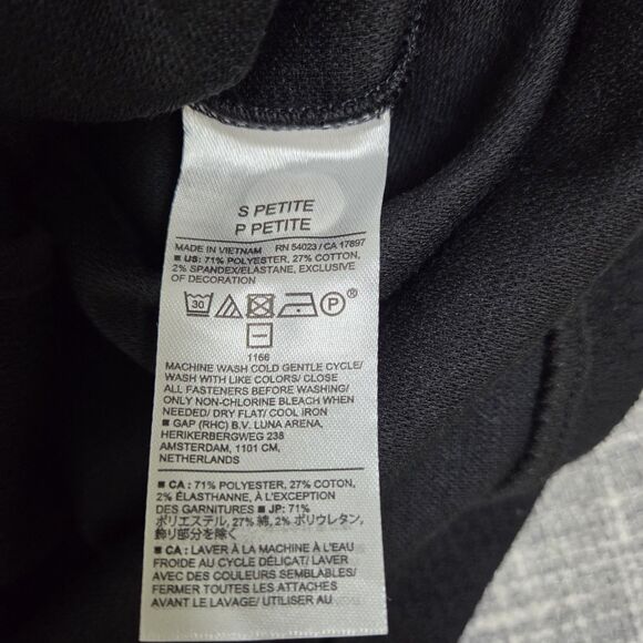 NWT BANANA REPUBLIC Boucle Collarless Jacket Women’s Petite S Black - Picture 9 of 11